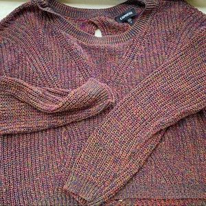 Express rainbow knit sweater